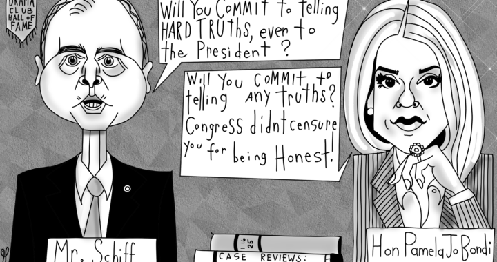 Pam Bondi Political Cartoon Adam Schiff Hard Truths