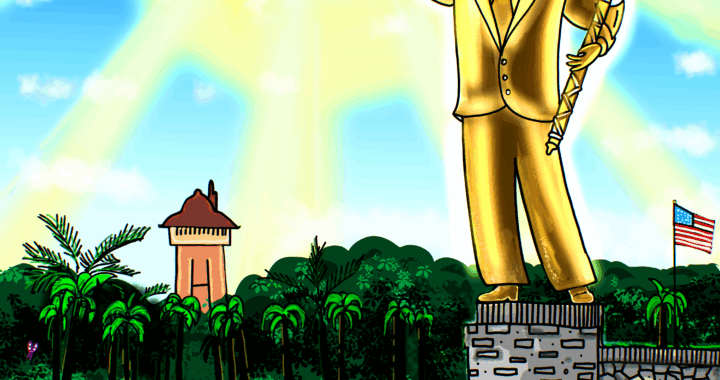 Colossus of President Donald Trump 2028 Political Cartoon