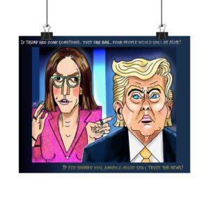 If Fox Banned You” Political Cartoon Posters, Humorous Wall Art, Gift for News Lovers, Home Decor, Funny Office Decor
