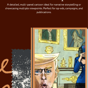 🎯 Multi-Panel Political Cartoon Strip (3-Panel or More)