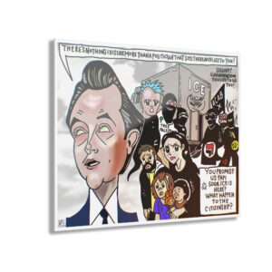 Political Satire Art – Cartoon | You Promised Us, Papi by Maria Grasmick