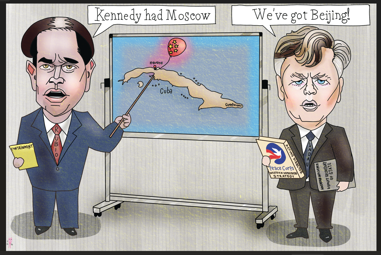 Cuba China political Cartoon