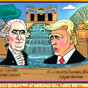 America 250 Editorial Cartoon Framed Print