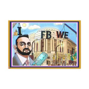 Kash Patel FBI political cartoon From I to WE by Maria Grasmick